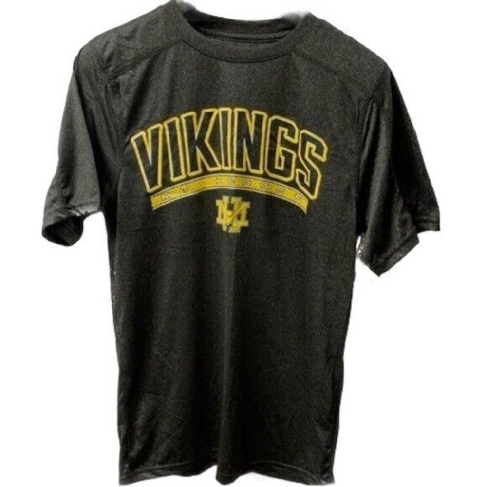 Mt Hebron T-Shirt Black Grey Vikings Graphic Pullover School Spirit Bold NEW